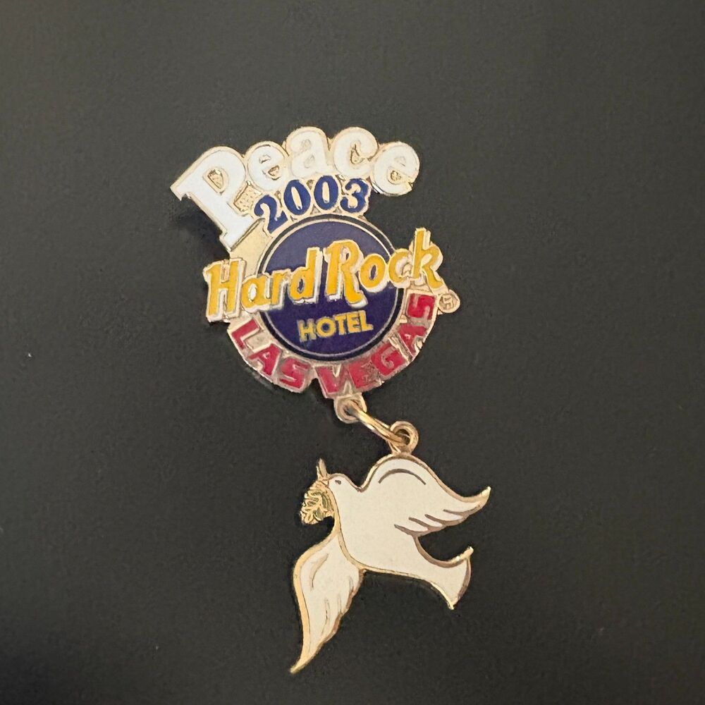 Rare Hard Rock Hotel Las Vegas White Peace Dove Pin. 2003.
